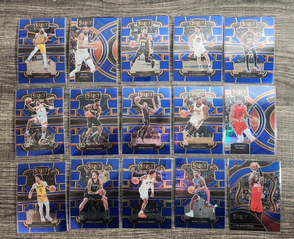 Panini Select NBA Basketball Trading Cards Lot Of 15 Blue Prisms NM 2024